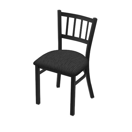Holland Bar Stool Co 610 Contessa 18" Chair with Black Wrinkle Finish and Graph Coal Seat 61018BW018